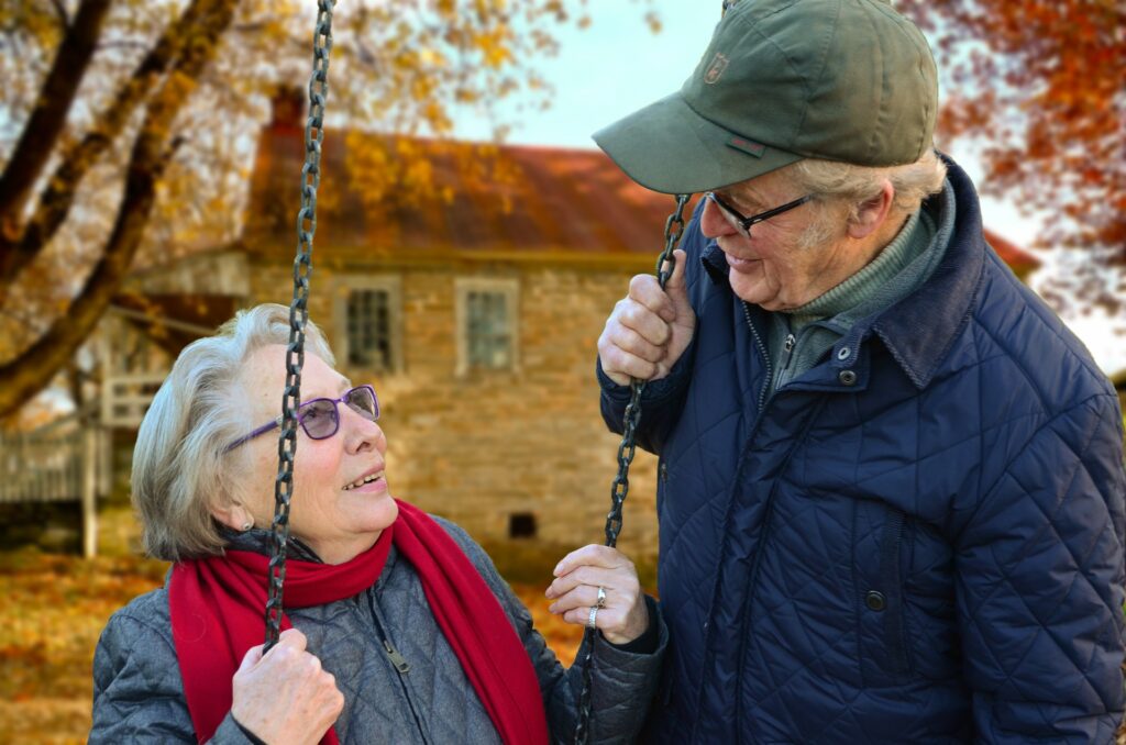A senior citizens couple