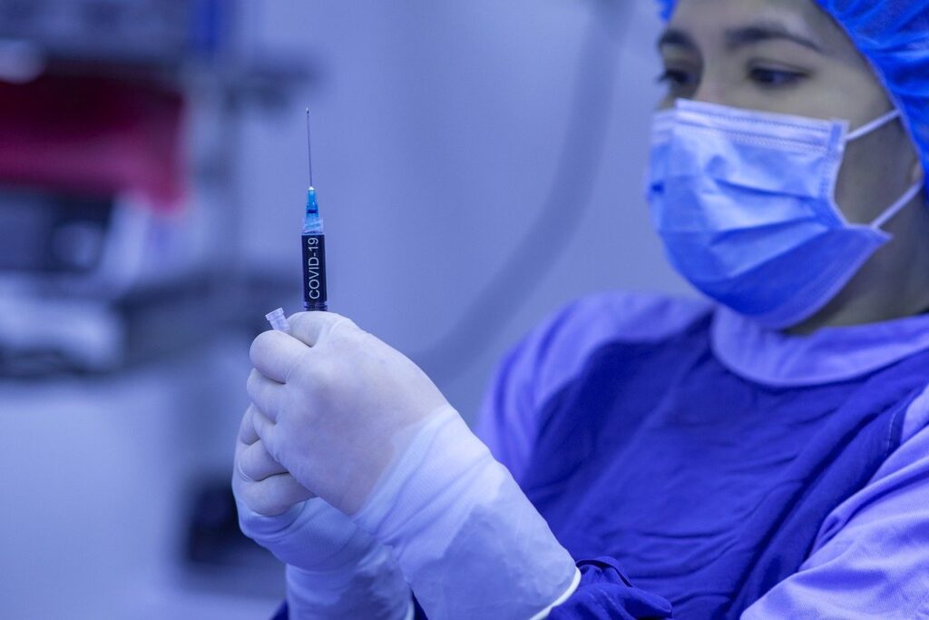 Nurse Preparing COVID-19 Vaccine