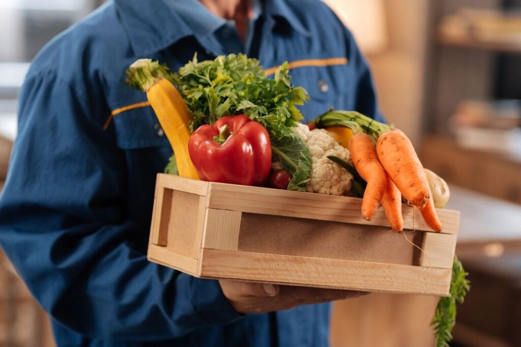 Delivering Vegetables for meals