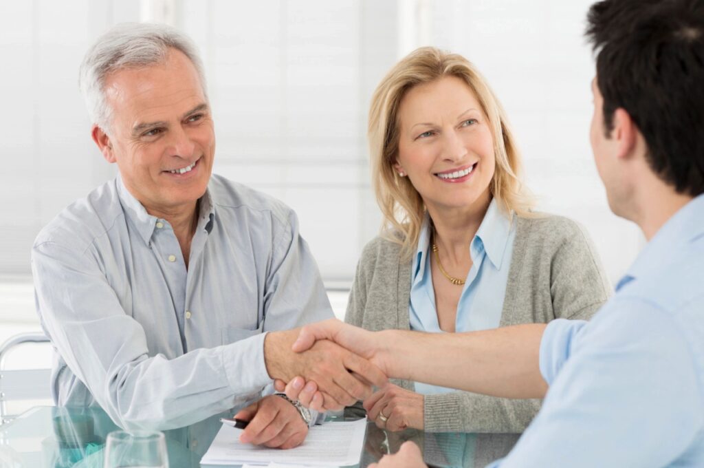 elderly couple planning for retirement